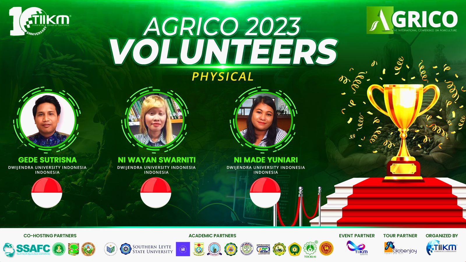 volunteers physical The 11th International Conference on Agriculture